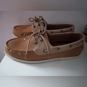 DOCKERS MEN'S VARGAS TAN STONE Moccasin, boat,leathers sz 13M